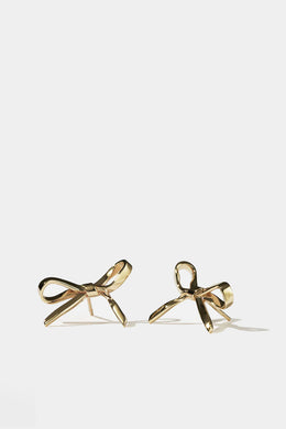 Meadowlark - Medium Bow Earrings, Gold Plated
