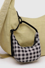 Baggu - Crescent Bag Charm, Black White Gingham