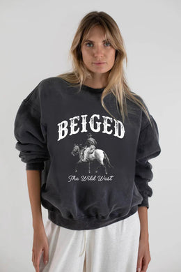Beiged - Vintage Wild West Sweater, Washed Black