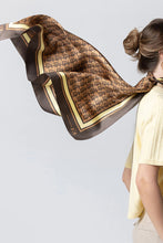 Dark Hampton - Harvey Large Silk Scarf, Brown Monogram