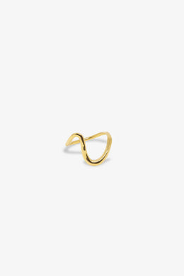 Flash Jewellery - Swirl Ring, 14k Vermeil