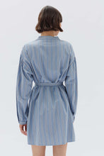 Assembly Label - Luna Cotton Blend Stripe Mini Dress, Glacial