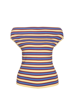 Ruby - Emma Knit Top, Butter Merlot Stripe