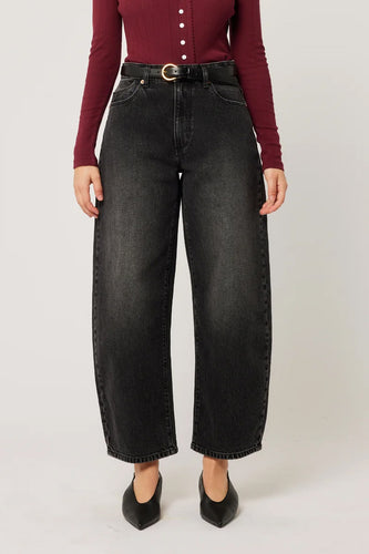 Rollas - Gigi Barrel Jean, 80s Black