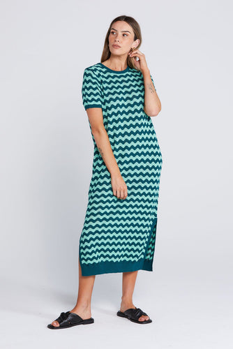 Thing Thing - Squiggle Dress, Sage & Cypress