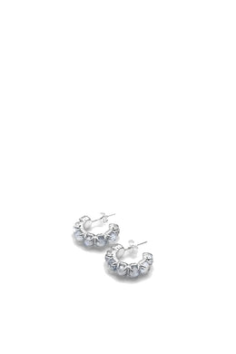 Stolen Girlfriends Club Jewellery - Halo Cluster Earrings, Moonstone/Silver