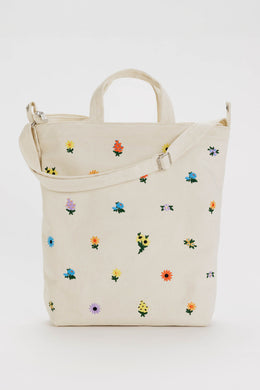 Baggu -Zip Duck Bag, Embroidered Ditsy Floral