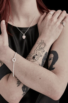 Stolen Girlfriends Club Jewellery - Love Claw Bracelet, Onyx / Sterling Silver