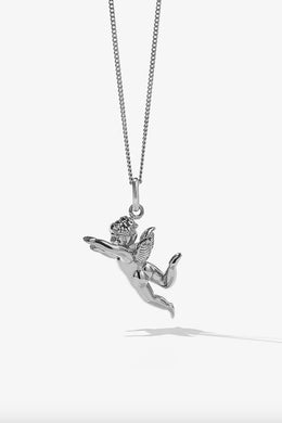 Meadowlark - Cherub Charm Necklace, Sterling Silver