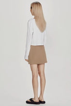 Commoners - Womens Linen Blend Mini Skirt, Toffee