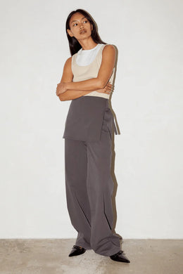 Commonplace - Fifi Layered Trouser, Taupe