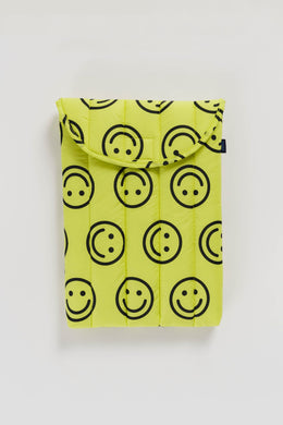 Baggu - Puffy Laptop Sleeve 13”, Yellow Happy