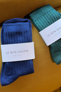 Le Bon Shoppe - Her Socks Lurex, Sapphire Glitter