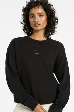 Status Anxiety - Could Be Nice Logo Women's Crew, Soft Black