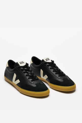 Veja - Volley Leather Sneaker, Black / Pierre
