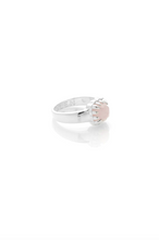 Stolen Girlfriends Club Jewellery - Baby Claw Ring in Rose Quartz/Sterling Silver