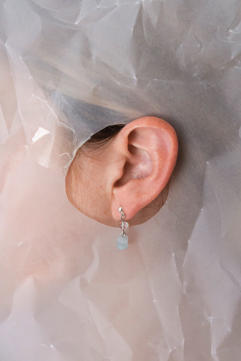 Crushes - Gemstone Drop Earrings, Aquamarine/Silver
