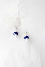 Crushes - Glass Mushroom Drop Earrings, Blue