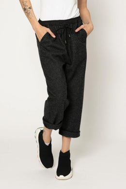 Two By Two  - Joy Wool Pant, Charcoal Marl