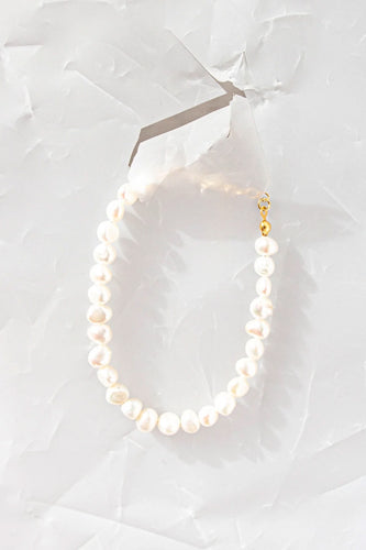 Crushes - Nugget Pearl Strand Bracelet, Gold