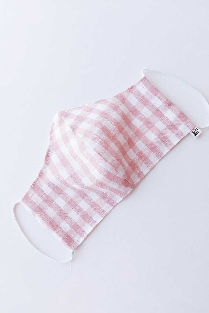 Kiki & Co - Face Mask, Blush Gingham