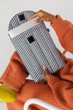 Baggu - 13" Puffy Laptop Sleeve,  Lilac Candy Stripe