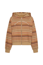 Commonplace - Ralph Zip Up Hoodie, Sunset Stripe