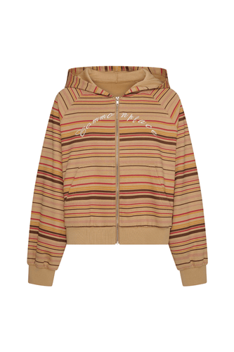 Commonplace - Ralph Zip Up Hoodie, Sunset Stripe