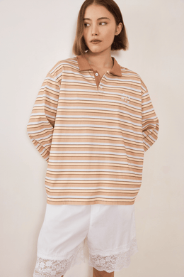 Commonplace - Common Polo, Muted Sunset Stripe