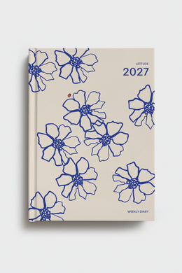 Lettuce - Weekly Diary 2027, Blue Flowers
