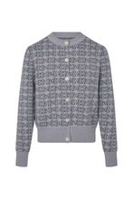 Commonplace – CPD Monogram Cardigan, Sky/Navy