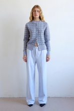 Commonplace – CPD Monogram Cardigan, Sky/Navy