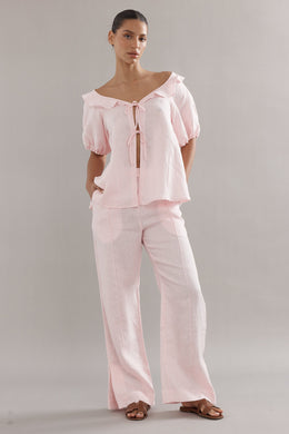 Caitlin Crisp - Little Darling Blouse, Pink Linen
