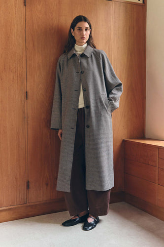 Assembly Label - Solana Wool Coat, Brown/Black Check
