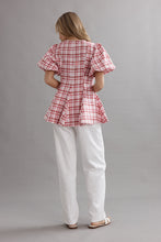 Caitlin Crisp - Sofia Blouse, Berry Plaid