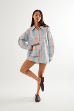Commonplace - Eastern Shirt, Baby Blue/ Pink Stripe