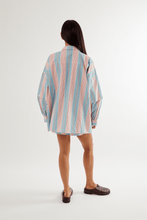 Commonplace - Eastern Shirt, Baby Blue/ Pink Stripe