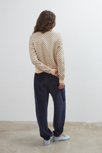 Commonplace - Dawn Cotton Cardigan, Beige Polka Dot