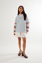 Commonplace - Morale T Shirt, Blue Stripe