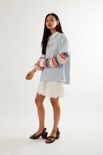 Commonplace - Morale T Shirt, Blue Stripe