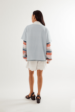 Commonplace - Morale T Shirt, Blue Stripe