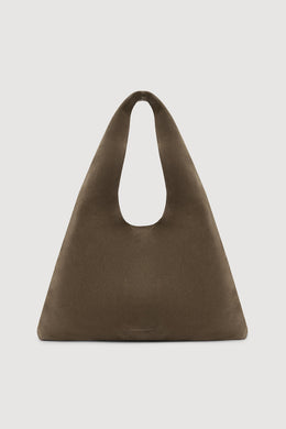Assembly Label - Willow Suede Hobo Bag, Bark