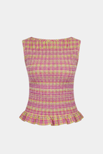Ruby - Anastasia Tank, Pink Yellow Tartan