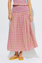 Ruby - Anastasia Skirt, Pink Yellow Tartan