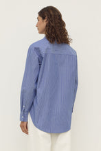 Assembly Label - Anais Stripe Long Sleeve Shirt, Blue/White Stripe