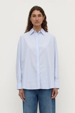 Assembly Label - Avoca Stripe Long Sleeve Shirt, Blue/White Stripe