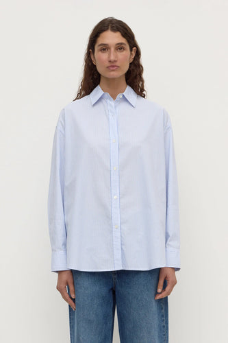 Assembly Label - Avoca Stripe Long Sleeve Shirt, Blue/White Stripe