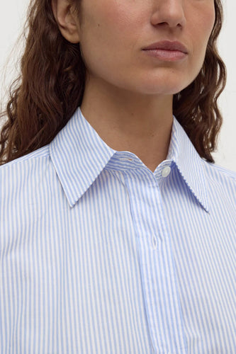 Assembly Label - Avoca Stripe Long Sleeve Shirt, Blue/White Stripe