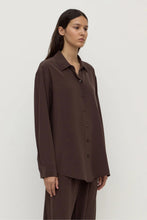 Assembly Label - Betty Silk Long Sleeve Shirt, Ganache