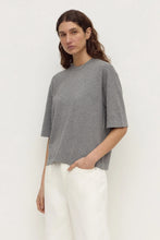 Assembly Label - Kensy Cotton Cashmere Tee, Dark Grey Marle